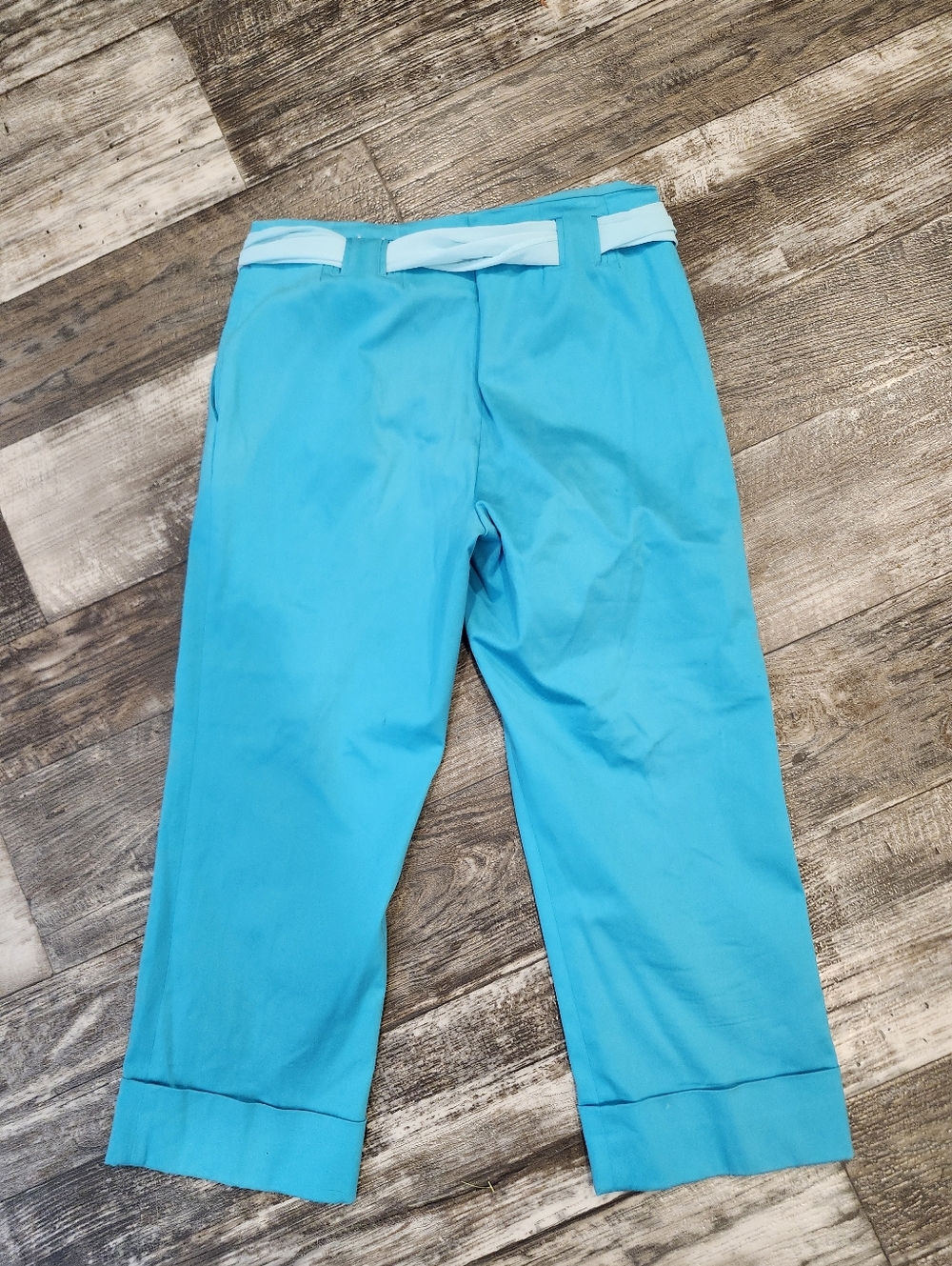 (2) Worthington Stretch Chic Tie Waist Women's Size 6 Cropped Cotton Pants - Picture 8 of 12